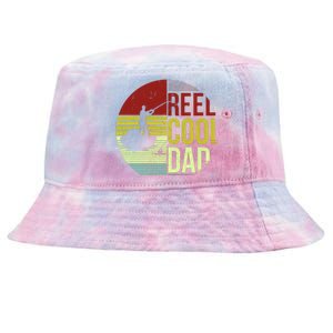 Reel Cool Dad Funny Fishing Fish Tie-Dyed Bucket Hat