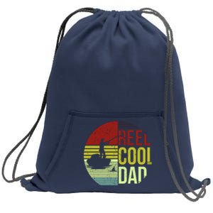 Reel Cool Dad Funny Fishing Fish Sweatshirt Cinch Pack Bag