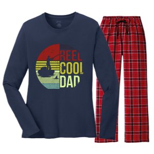 Reel Cool Dad Funny Fishing Fish Women's Long Sleeve Flannel Pajama Set 