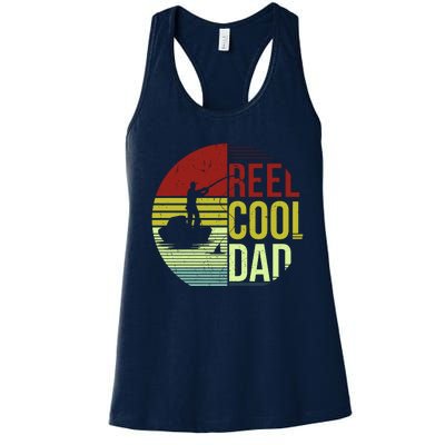 Reel Cool Dad Funny Fishing Fish Women's Racerback Tank