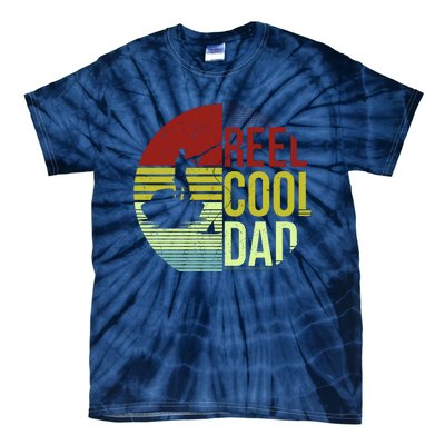 Reel Cool Dad Funny Fishing Fish Tie-Dye T-Shirt