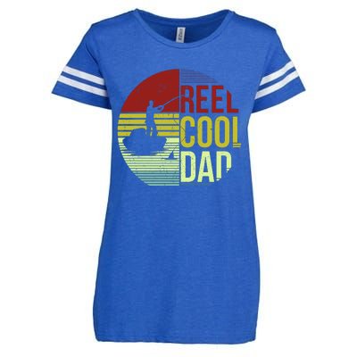 Reel Cool Dad Funny Fishing Fish Enza Ladies Jersey Football T-Shirt