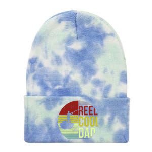 Reel Cool Dad Funny Fishing Fish Tie Dye 12in Knit Beanie