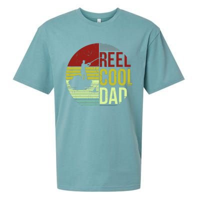 Reel Cool Dad Funny Fishing Fish Sueded Cloud Jersey T-Shirt