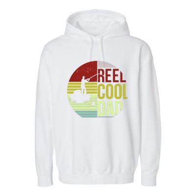 Reel Cool Dad Funny Fishing Fish Garment-Dyed Fleece Hoodie