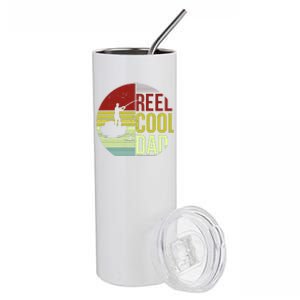 Reel Cool Dad Funny Fishing Fish Stainless Steel Tumbler