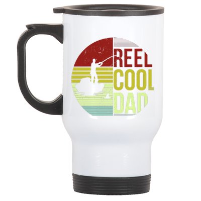 Reel Cool Dad Funny Fishing Fish Stainless Steel Travel Mug