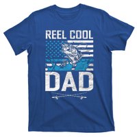 Reel Cool Dad American Flag Fishing Birthday Gift T-Shirt