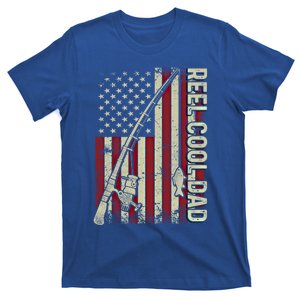 Reel Cool Dad American Flag Fishing Christmas Gift T-Shirt