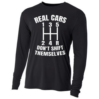 Real Cars DonT Shift Themselves Mechanic Auto Racing Cooling Performance Long Sleeve Crew