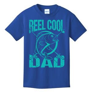 Reel Cool Dad Fathers Day Daddy Fishing Dad Gift Kids T-Shirt