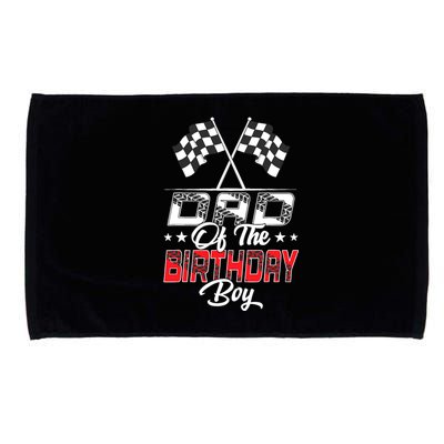 Race Car Dad Of The Birthday Boy Racing Family Pit Crew Microfiber Hand Towel