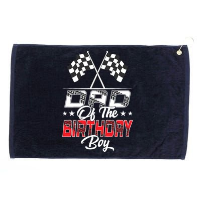 Race Car Dad Of The Birthday Boy Racing Family Pit Crew Grommeted Golf Towel