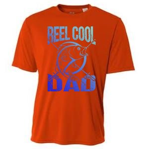 Reel Cool Dad Fathers Day Daddy Fishing Dad Gift Cooling Performance Crew T-Shirt