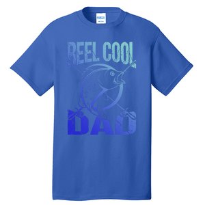 Reel Cool Dad Fathers Day Daddy Fishing Dad Gift Tall T-Shirt