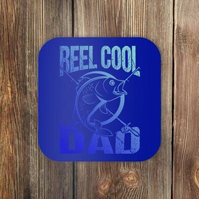 Reel Cool Dad Fathers Day Daddy Fishing Dad Gift Coaster