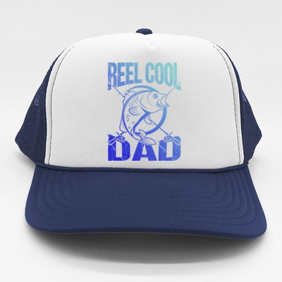 Reel Cool Dad Fathers Day Daddy Fishing Dad Gift Trucker Hat