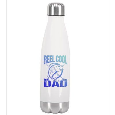 Reel Cool Dad Fathers Day Daddy Fishing Dad Gift Stainless Steel Insulated Water Bottle