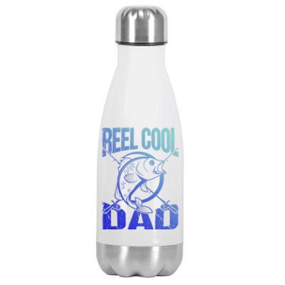 Reel Cool Dad Fathers Day Daddy Fishing Dad Gift Stainless Steel Insulated Water Bottle