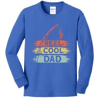 Reel Cool Dad Fathers Day Gift Kids Long Sleeve Shirt