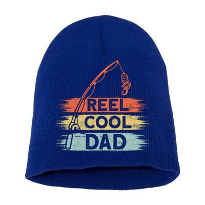 Reel Cool Dad Fathers Day Gift Short Acrylic Beanie