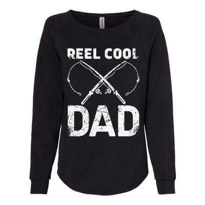 Reel Cool Dad Fisherman Daddy Father's Day Fishing Womens California Wash Sweatshirt