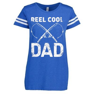 Reel Cool Dad Fisherman Daddy Father's Day Fishing Enza Ladies Jersey Football T-Shirt