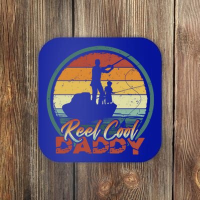 Reel Cool Daddy Gift Cool Retro Vintage Fishing Family Meaningful Gift Coaster