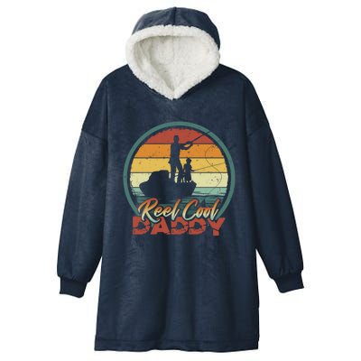 Reel Cool Daddy Gift Cool Retro Vintage Fishing Family Meaningful Gift Hooded Wearable Blanket