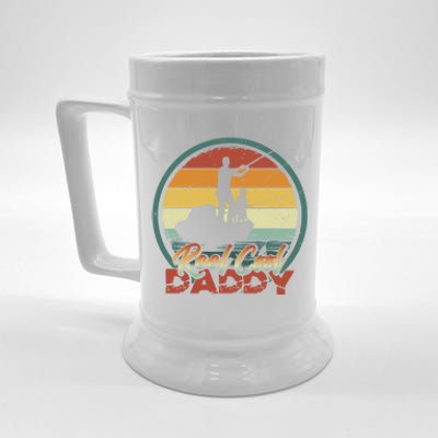 Reel Cool Daddy Gift Cool Retro Vintage Fishing Family Meaningful Gift Beer Stein