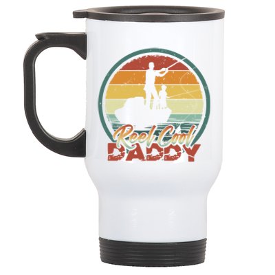 Reel Cool Daddy Gift Cool Retro Vintage Fishing Family Meaningful Gift Stainless Steel Travel Mug