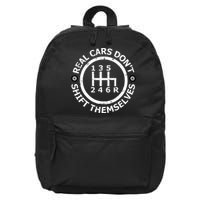 Real Cars DonT Shift Themselves Six Speed Drifting 16 in Basic Backpack