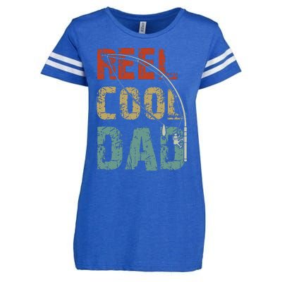 Reel Cool Dad Funny Fishing Fathers Day Fisherman Daddy Enza Ladies Jersey Football T-Shirt