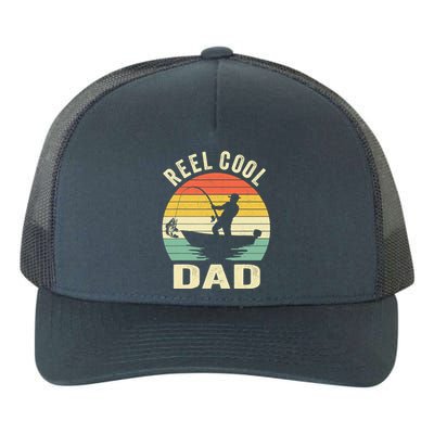 Reel Cool Dad Fishing Daddy Fathers Day Gift Yupoong Adult 5-Panel Trucker Hat