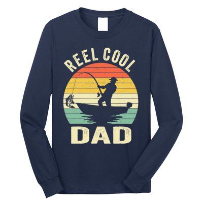 Reel Cool Dad Fishing Daddy Fathers Day Gift Long Sleeve Shirt