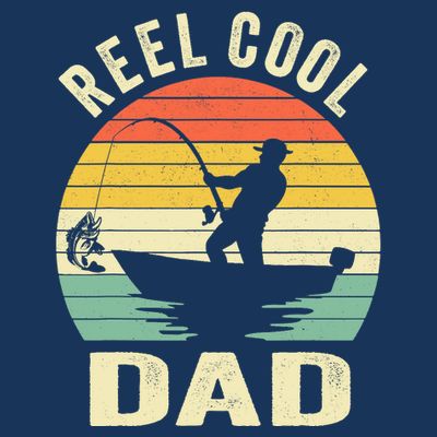 Reel Cool Dad Fishing Daddy Fathers Day Gift T-Shirt