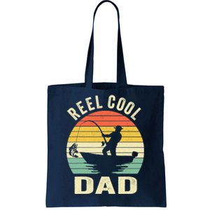 Reel Cool Dad Fishing Daddy Fathers Day Gift Tote Bag