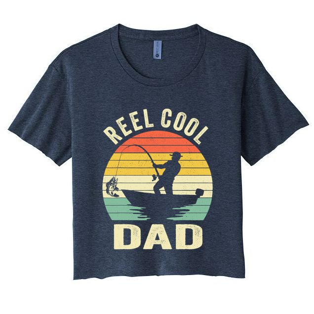 Reel Cool Dad Fishing Daddy Fathers Day Gift Crop Top