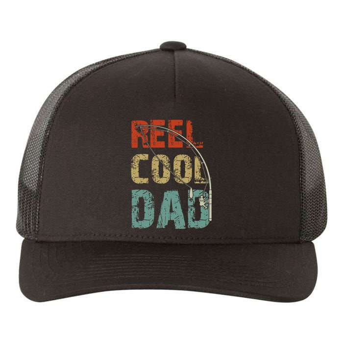 Reel Cool Dad Funny Fishing Father's Day Fisherman Daddy Yupoong Adult 5-Panel Trucker Hat