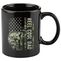 Reel Cool Dad Camouflage American Flag Father's Day 11oz C Handle Ceramic Mug