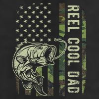 Reel Cool Dad Camouflage American Flag Father's Day 11oz C Handle Ceramic Mug