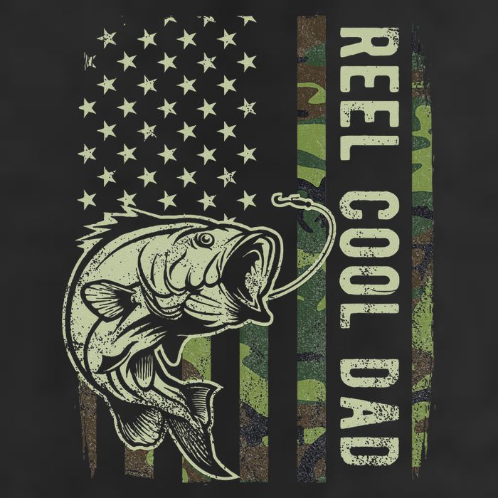 Reel Cool Dad Camouflage American Flag Father's Day 11oz C Handle Ceramic Mug