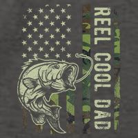 Reel Cool Dad Camouflage American Flag Father's Day Vector Backpack