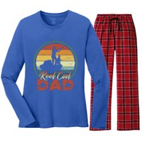 Reel Cool Dad Gift Cool Vintage Retro Fishing Family Gift Women's Long Sleeve Flannel Pajama Set 