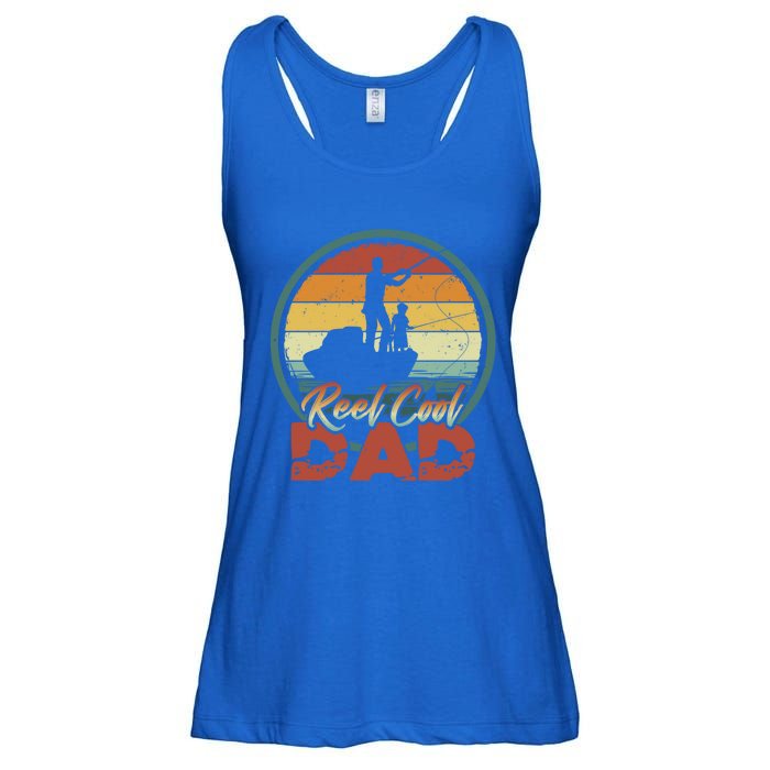 Reel Cool Dad Gift Cool Vintage Retro Fishing Family Gift Ladies Essential Flowy Tank