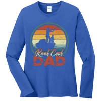 Reel Cool Dad Gift Cool Vintage Retro Fishing Family Gift Ladies Long Sleeve Shirt