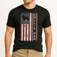 Rough Collie Dad 4th July American Flag Fathers Day Cooling Performance Crew T-Shirt