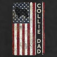 Rough Collie Dad 4th July American Flag Fathers Day Adult Drive Performance Visor