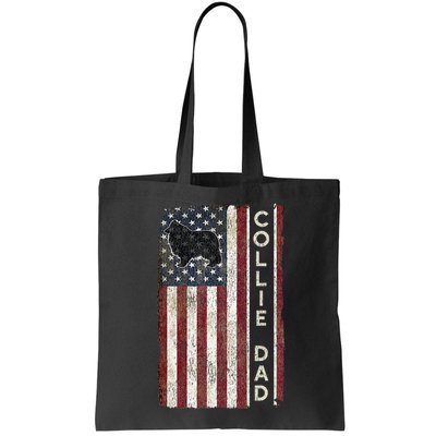 Rough Collie Dad 4th July American Flag Fathers Day Bag