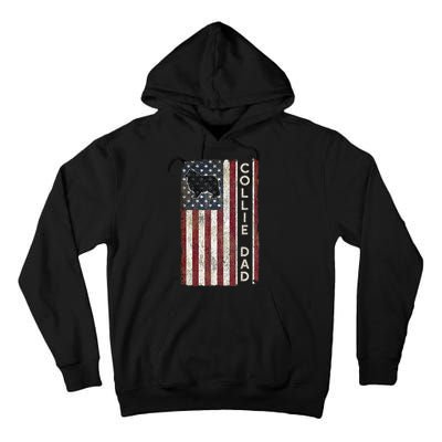 Rough Collie Dad 4th July American Flag Fathers Day Tall Hoodie